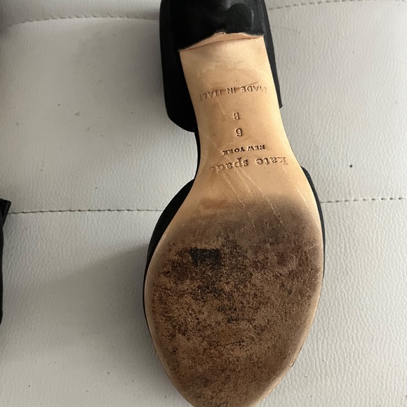 Kate Spade Black Satin Peep Toe heel size 6b - Picture 9 of 10